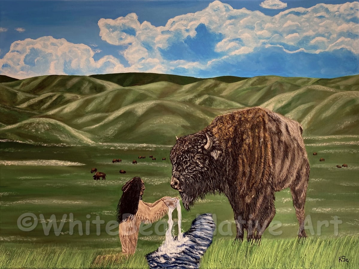 A Special Moment With My Brother by WhiteBear Native Art/Kathy S. "WhiteBear" Copsey 
