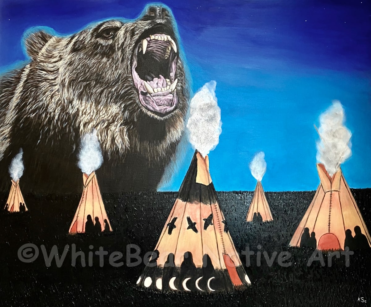 Guide Us, Oh Great & Mighty Warrior by WhiteBear Native Art/Kathy S. "WhiteBear" Copsey 