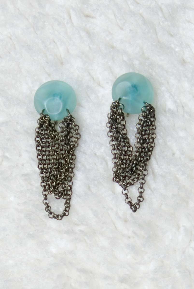 Earrings | Acrylic and Chain, Image 4.