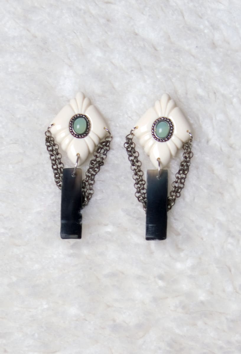 Earrings | Acrylic and Horn 