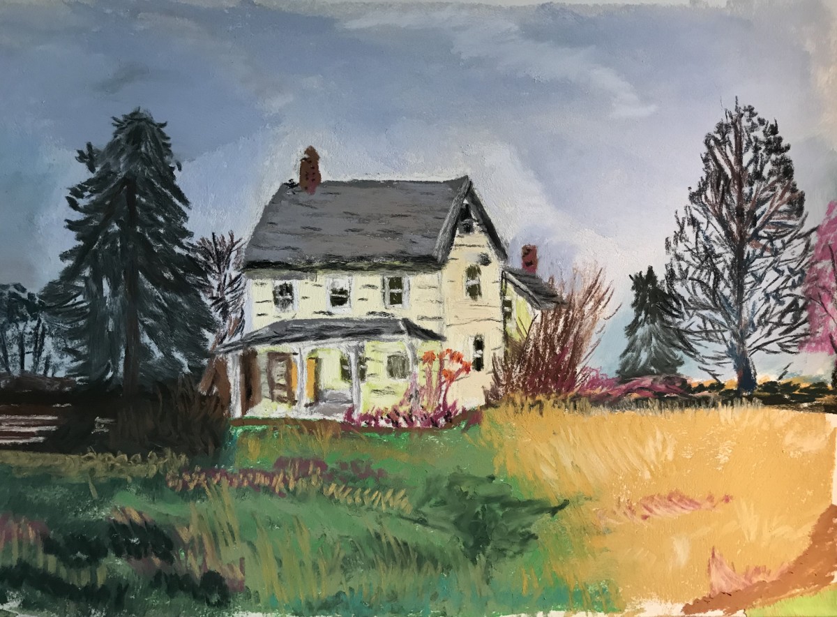 Old Yellow House by Kathryn Reis 