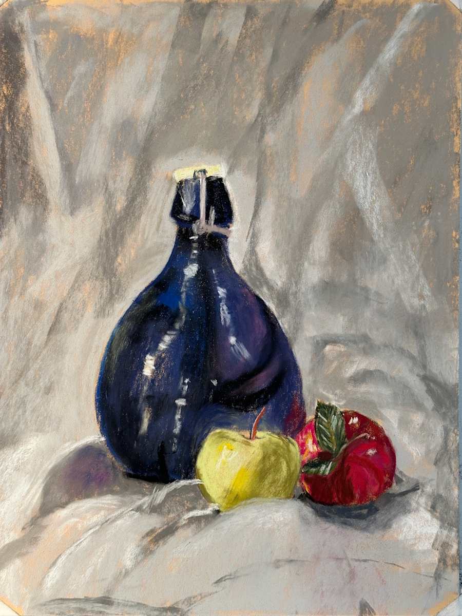 Bottle & Apples by Kathryn Reis 