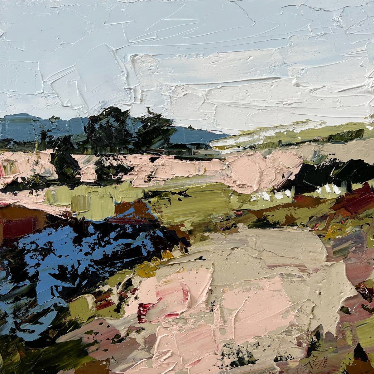 Amaranth and Fountain grass fields, along the Golden Hwy, Ballimore 