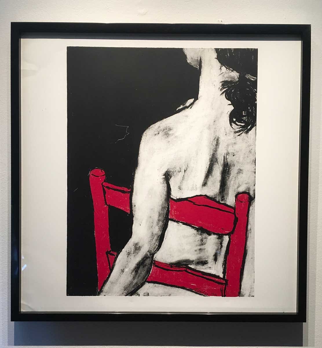 Girl Seated on Red Chair by George Segal 