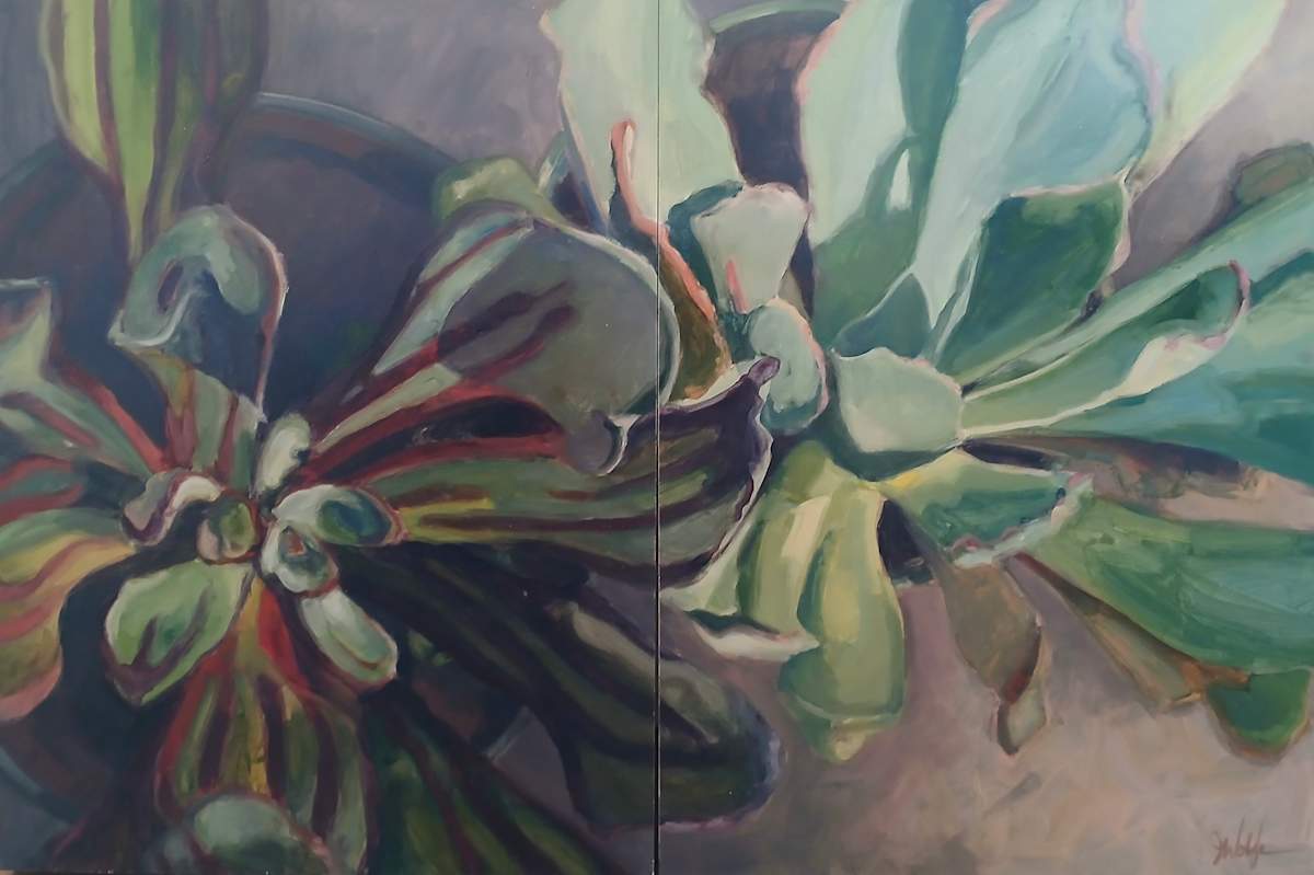 Succulents Diptych by John Wolfe, Image 5.