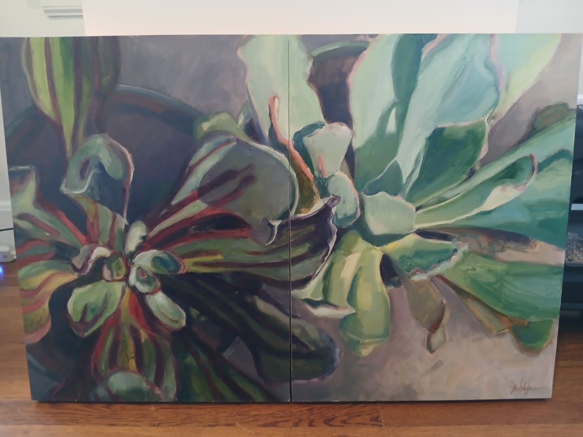 Succulents Diptych by John Wolfe 