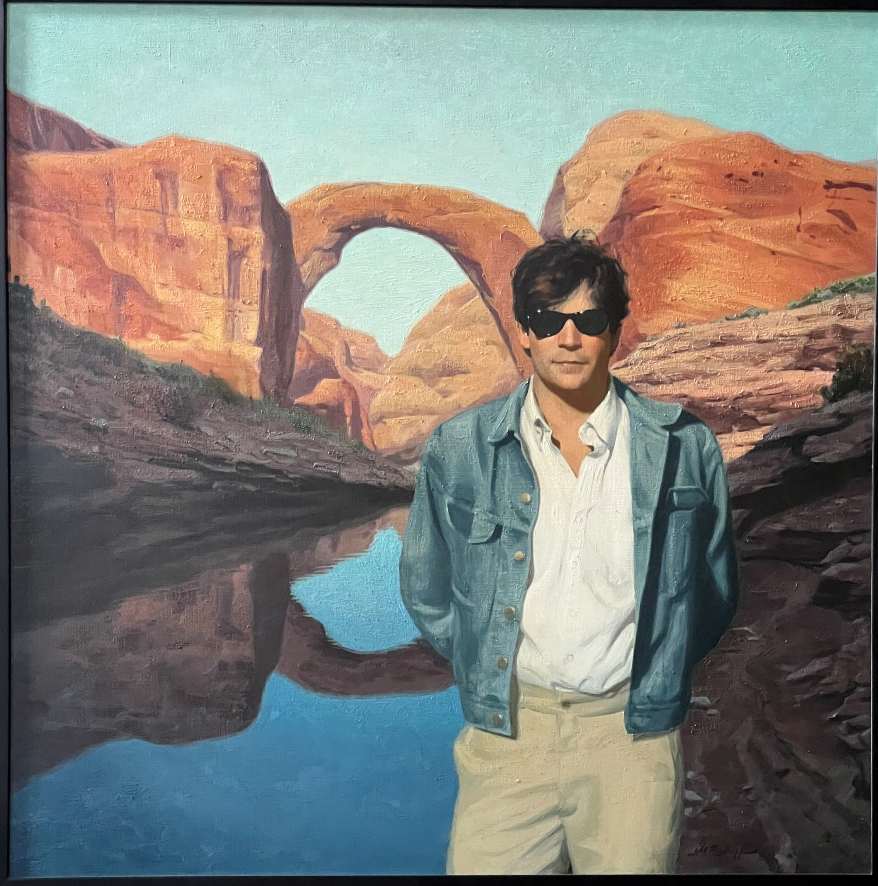 Tourist at Rainbow Bridge by Margaret Ratliff-Wedel 