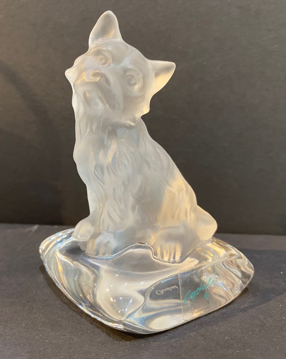 Goebel Frosted Crystal Scottish Terrier Paperweight 