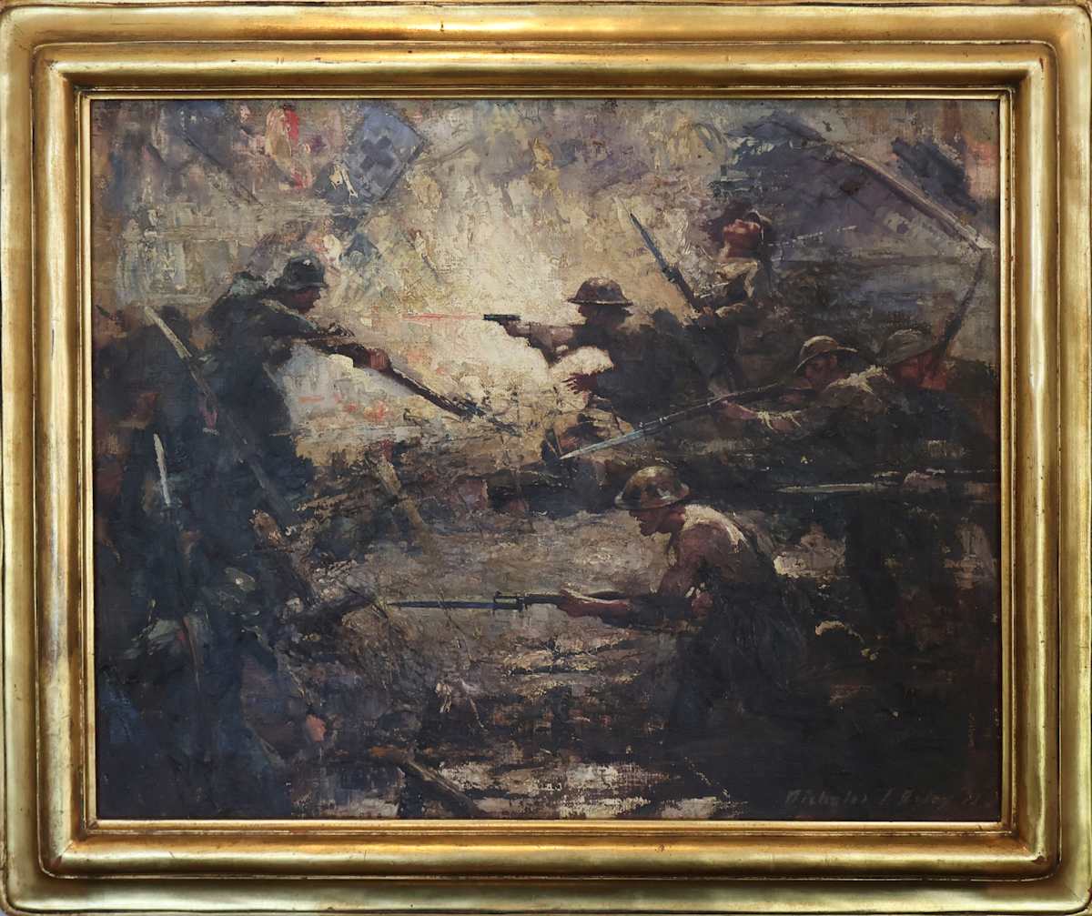 WWI Combat Scene by Nicholas F. Riley, Image 1.