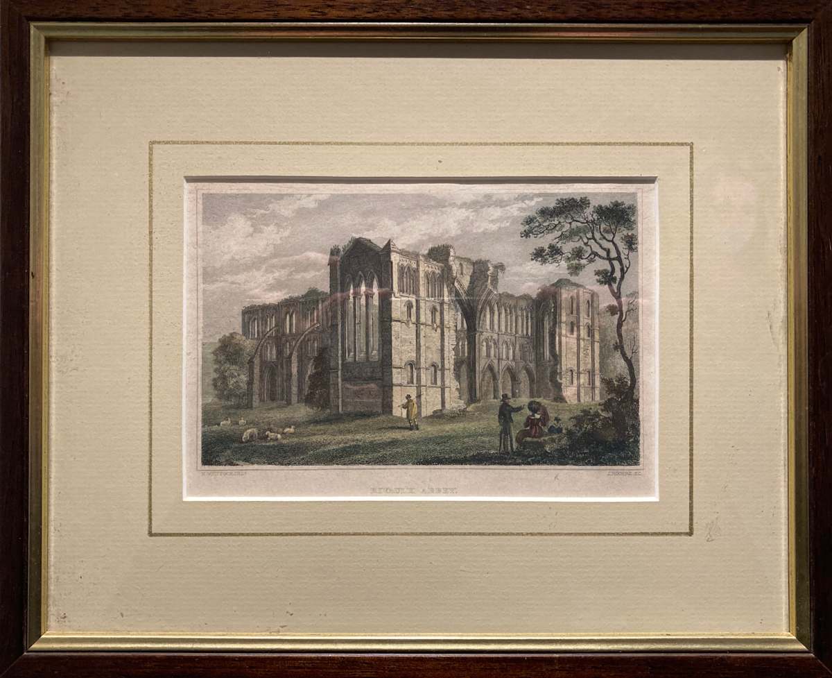 Rivaulx Abbey by Nathaniel Whittock, Image 1.
