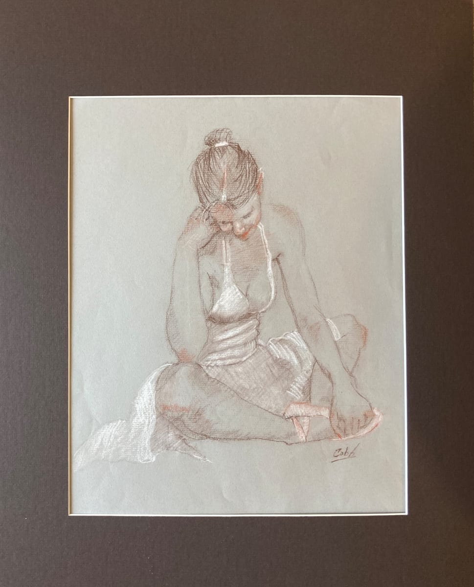 Ballerina in Seated Gesture by James Cobb 