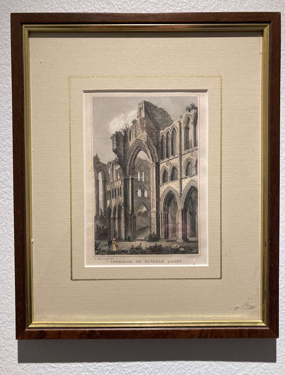 Interior of Rivaulx Abbey by N Whittock 