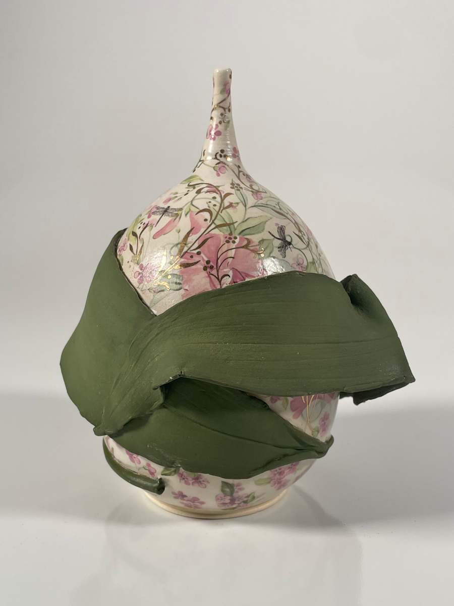 Pink Garden with Dragon Flies by Roger Runge, Image 4.