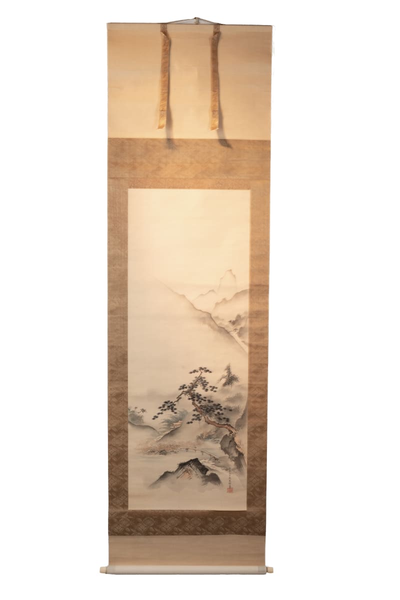 Japanese Antique Scroll – Mystic Mountain by Unknown 