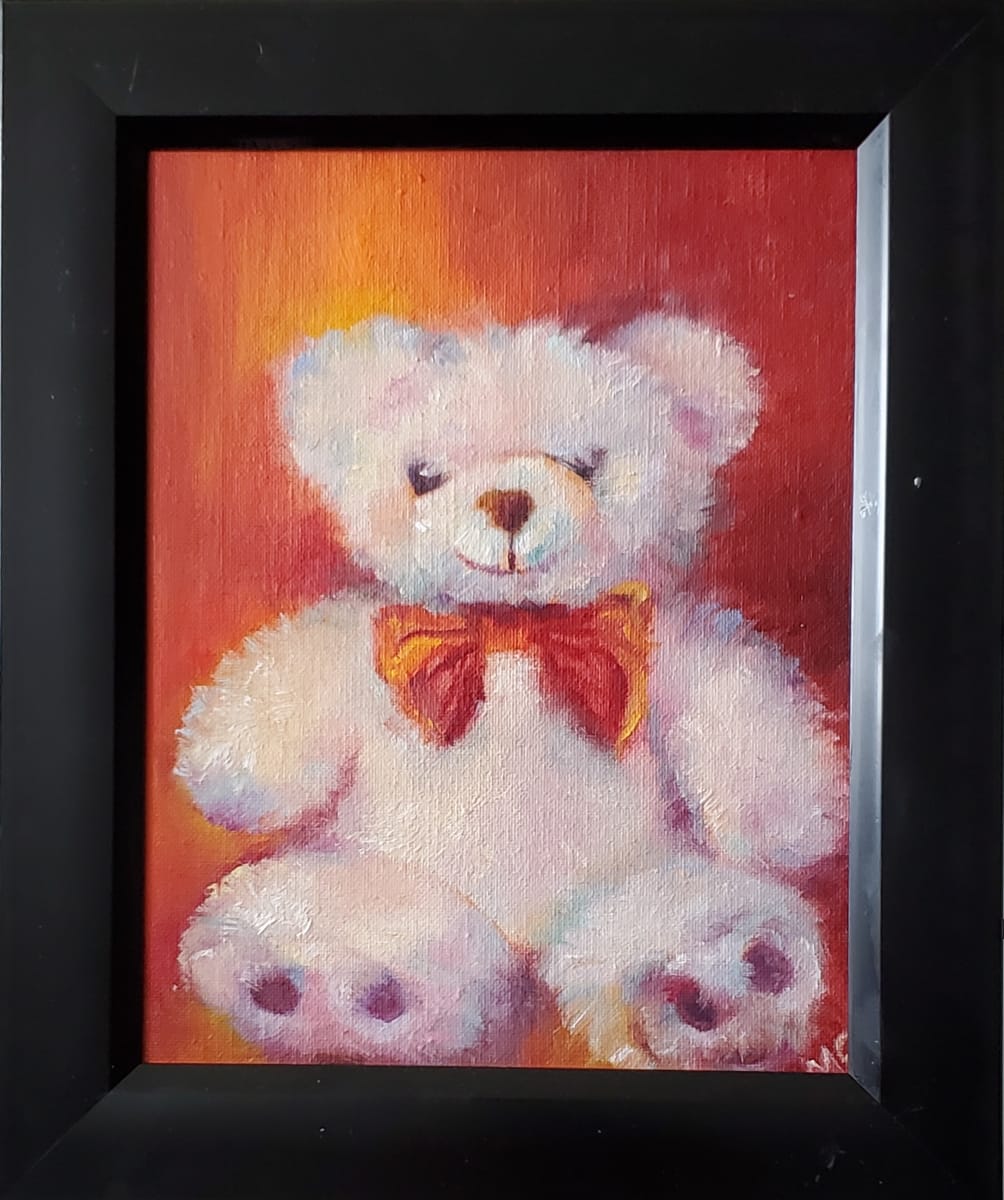 Hug Me Close by Monika Gupta  Image: Teddy Bear in Black Frame