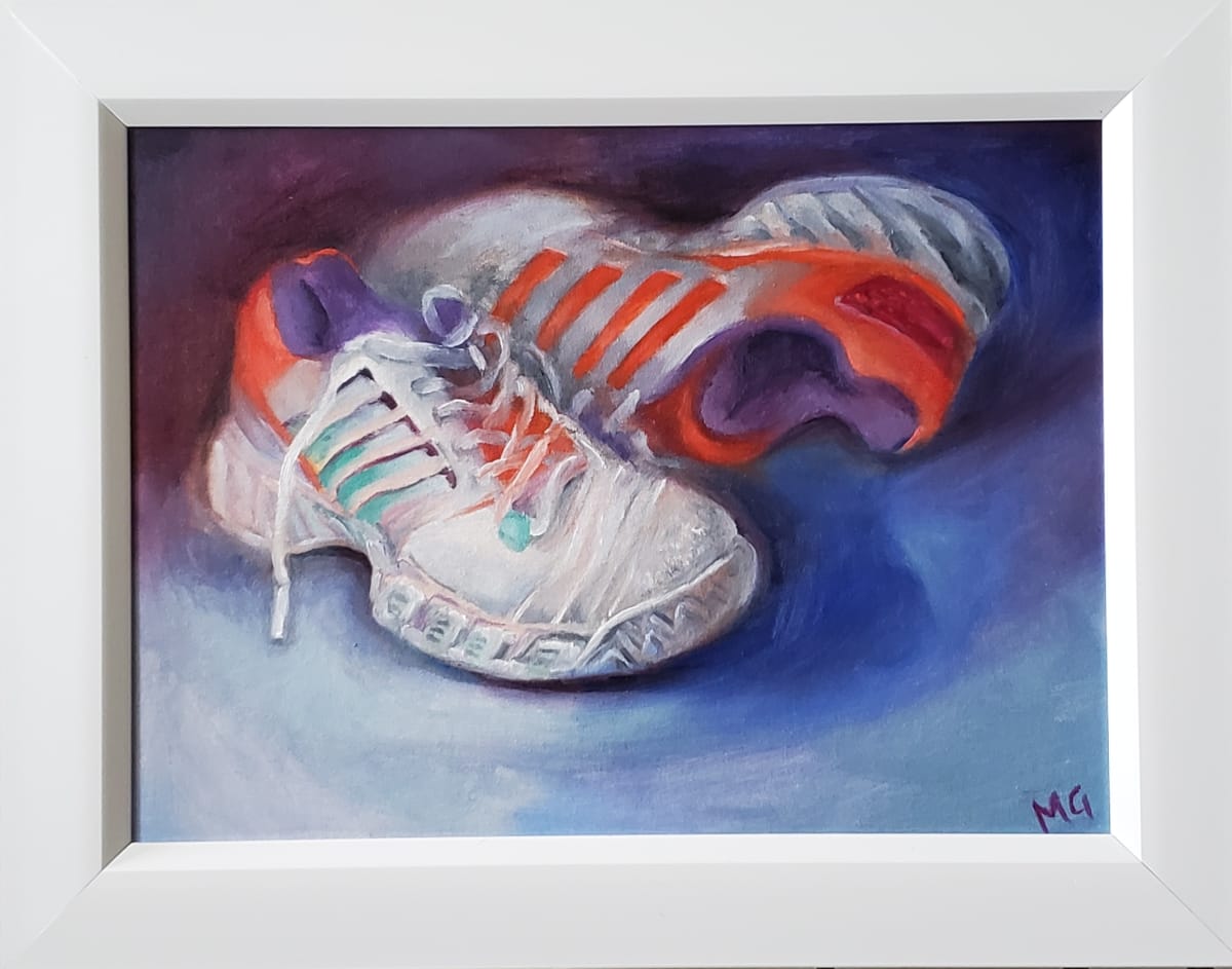 Ready to Run by Monika Gupta  Image: Tennis Shoes in white frame