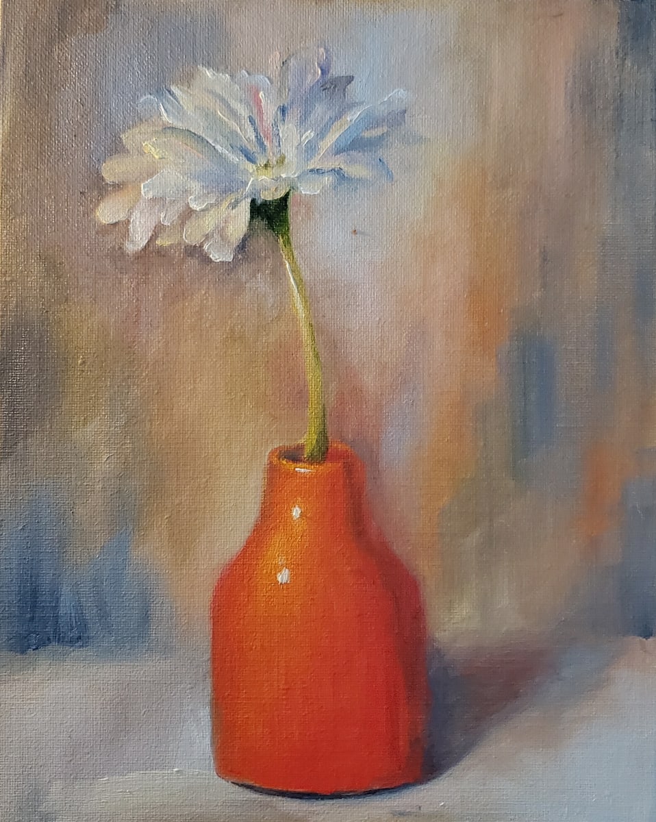 Orange Vase by Monika Gupta 
