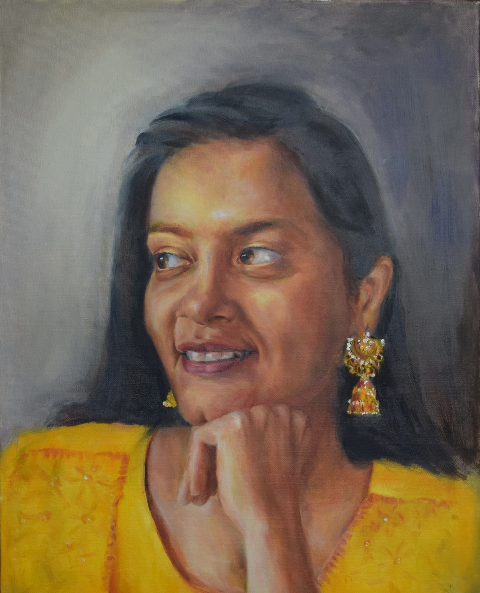 Girl with a Golden Earring by Monika Gupta 