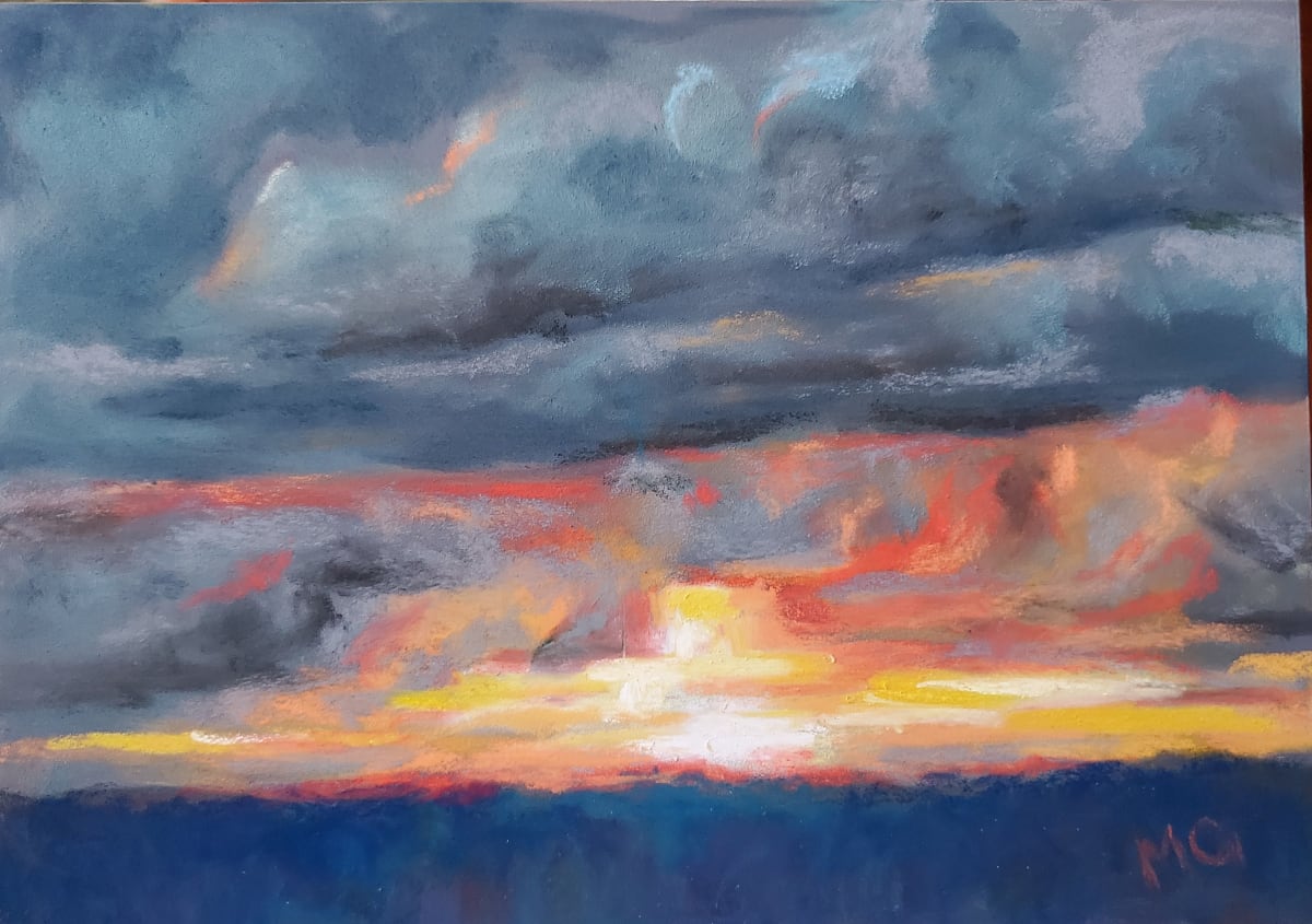 Sunset V - Stormy Evening by Monika Gupta 