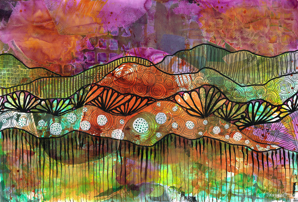 Abstract Landscape 1 by Tracey Hewitt 