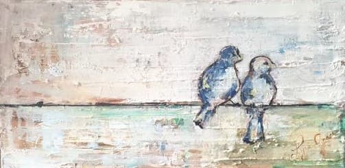 Birds on a line by Lyra Brayshaw 