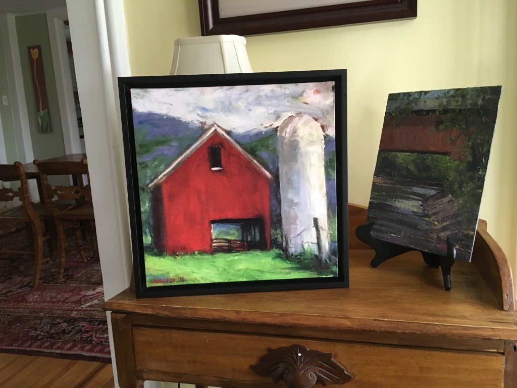 Bright Red VT Barn (Print) by Jennifer Hooley 