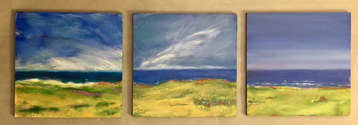 Blue and Green Series, I II III by Jennifer Hooley 