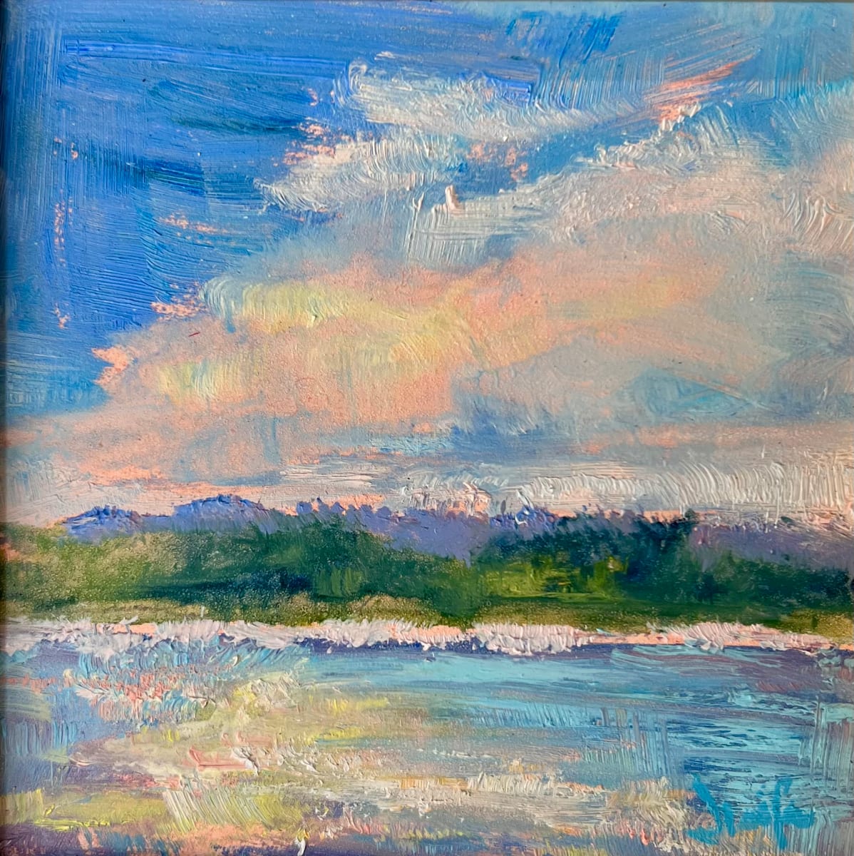 Lake Inspired (5x5” series) by Jennifer Hooley 