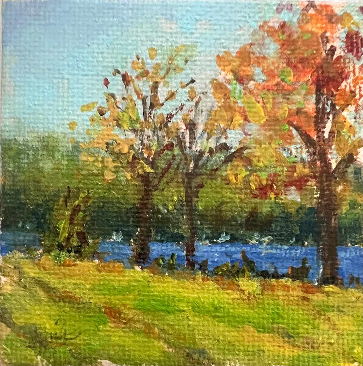 Gypsy Bay Fall  (Series, Trunk Painting) by Jennifer Hooley 