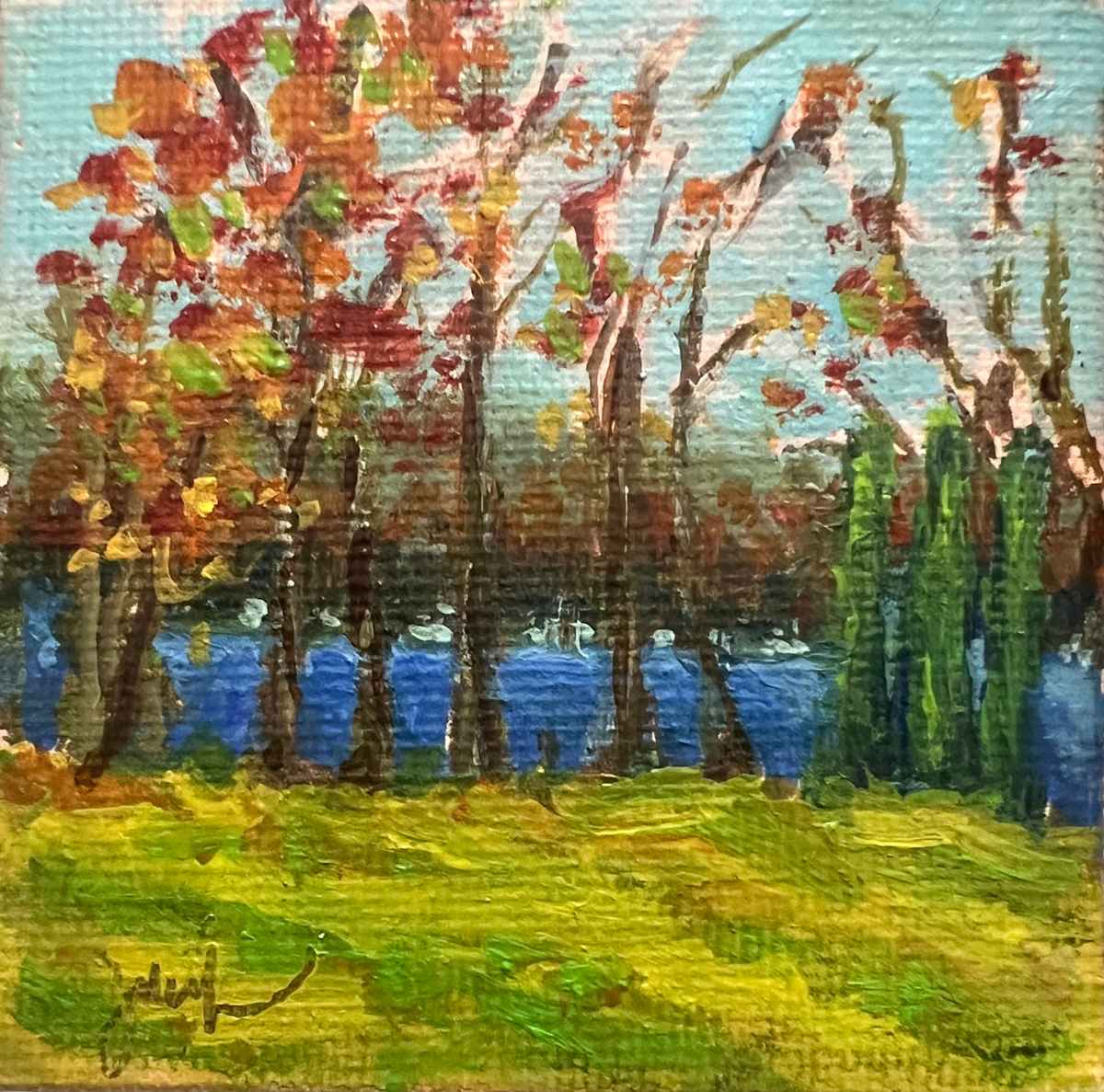 Gypsy Bay Fall  (Series, Trunk Painting) by Jennifer Hooley 