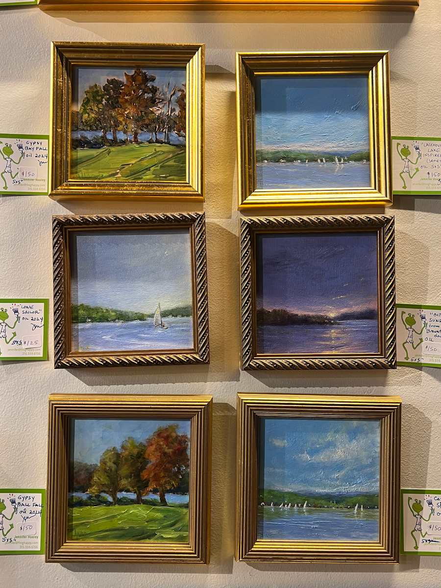 Cazenovia 5x5”s by Jennifer Hooley 