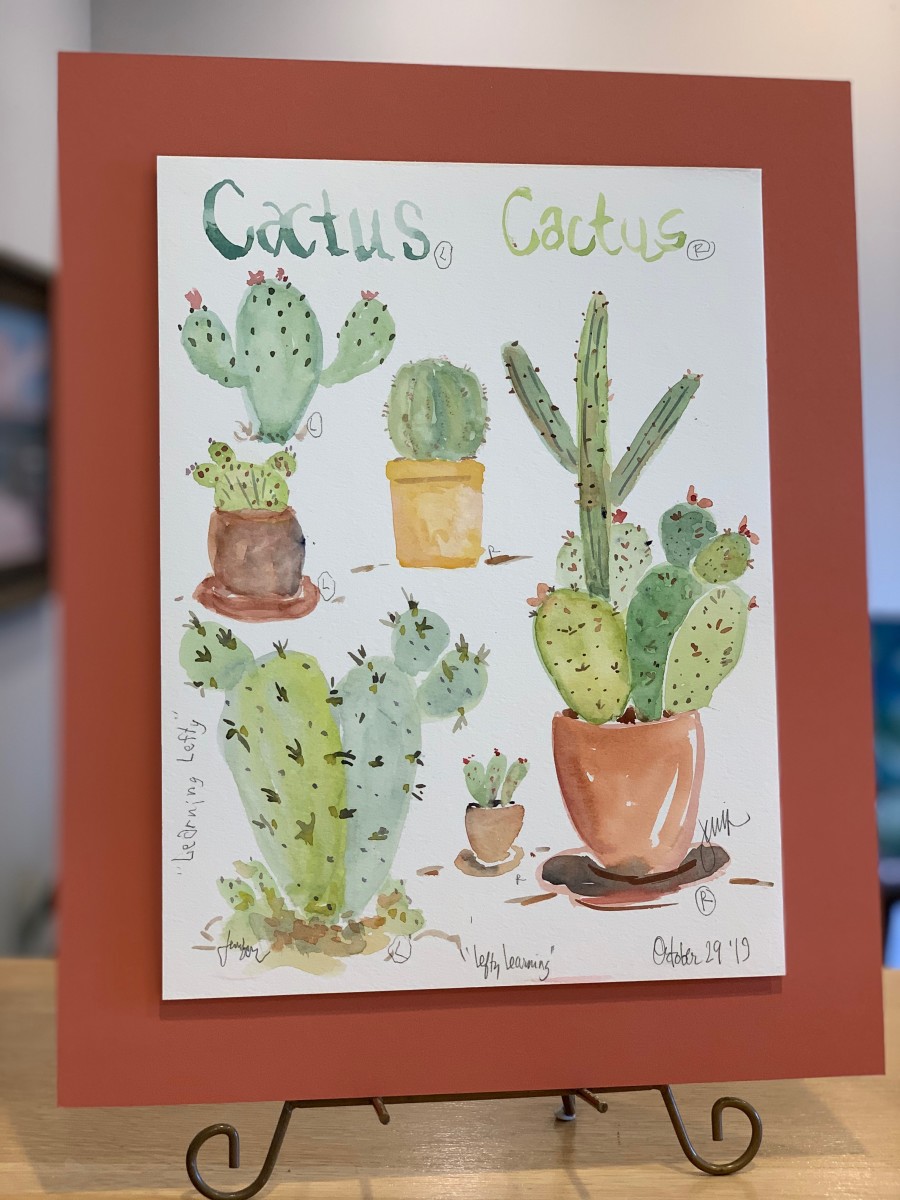 Cactus Cactus (Left & Right) by Jennifer Hooley 