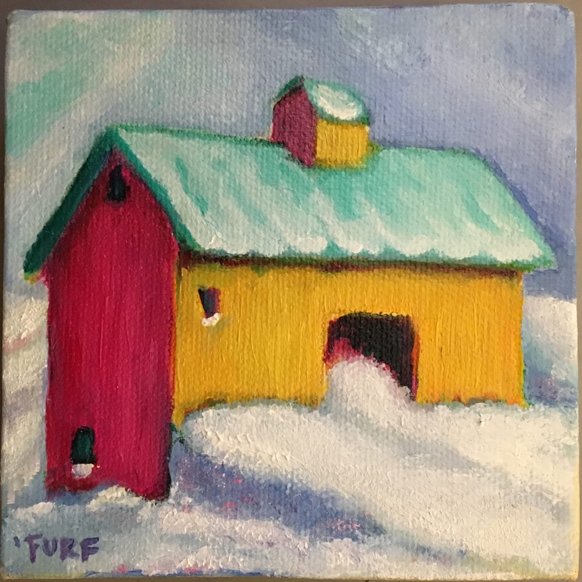 Little Snow Barn by Jennifer Hooley 