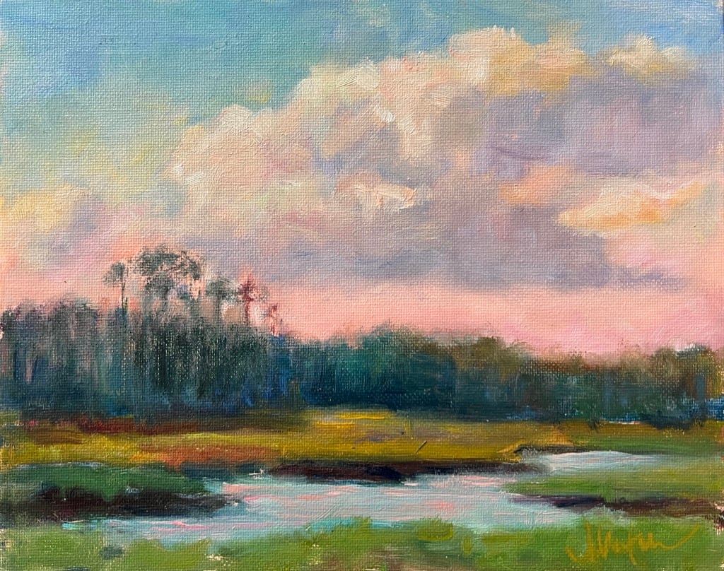 With Dee (Series of 3)  Image: Jennifer Hooley, Oil, First Hilton Head Marsh, 2022
