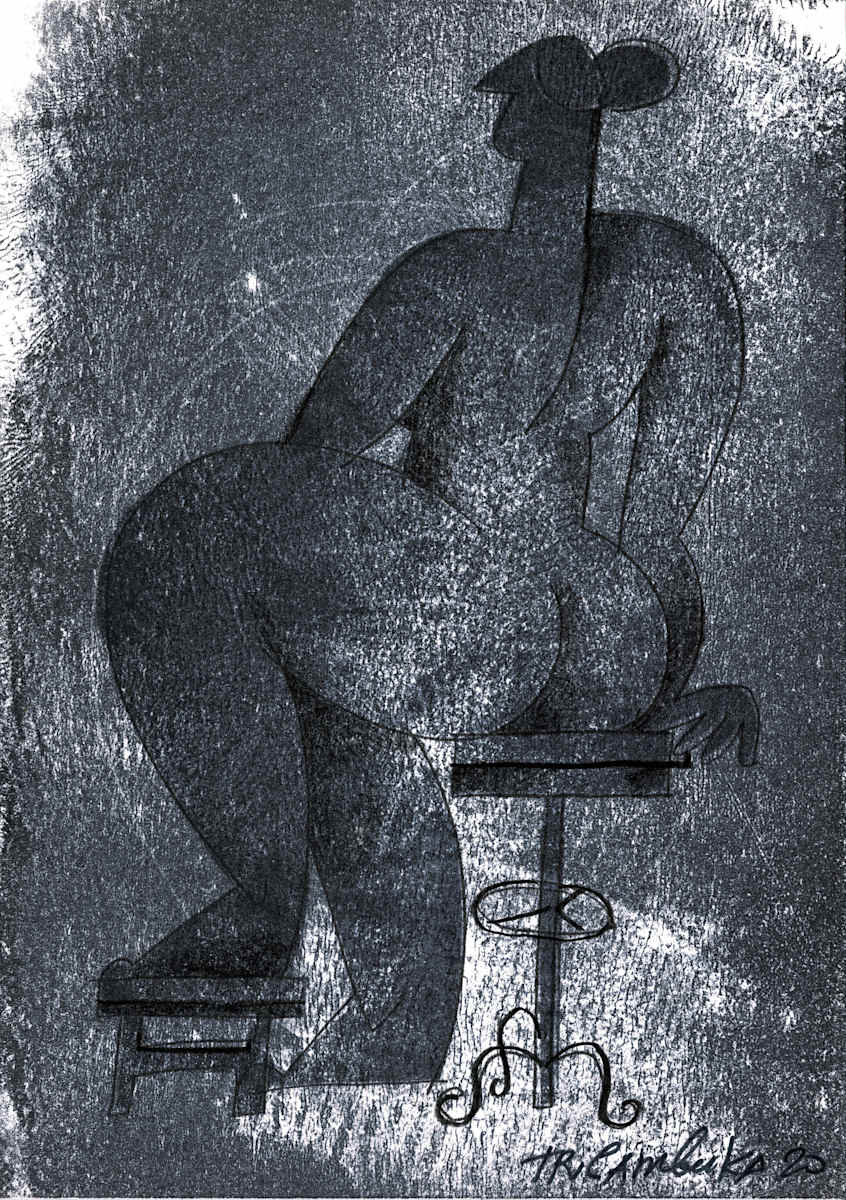 Nude 03 - Monotype by Tribambuka, Image 1.