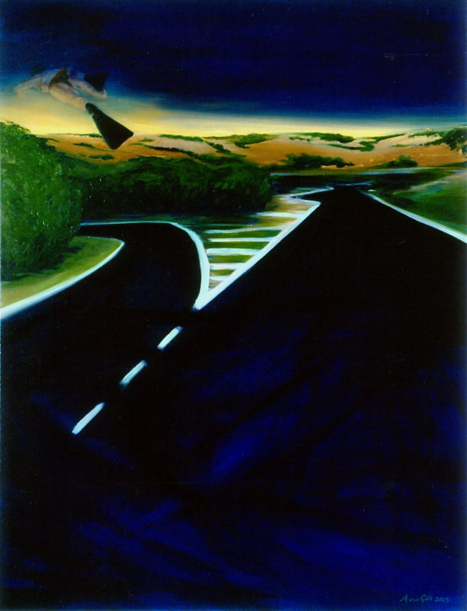 Diversion by Amanda van Gils  Image: Exhibited in solo exhibition 'Twilight Travels' at Tilt Contemporary Art, Ferntree Gully, Victoria 2003 Sold