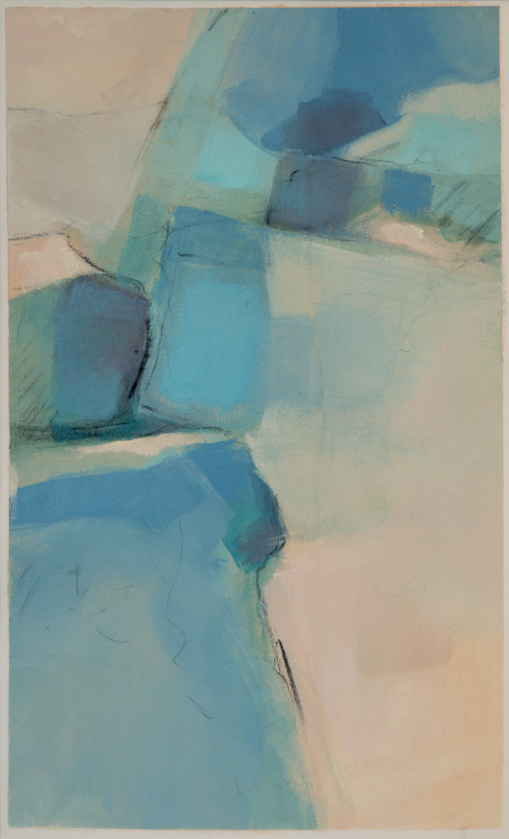 Blue and Teal and Yellow by Ann Flemings | FlemingsArt.com 
