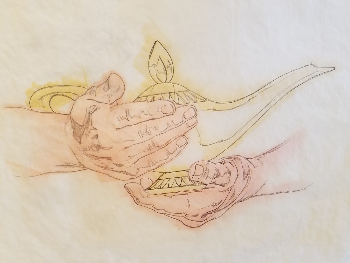 Aladdin Transfer drawing for Alternate finish by John Alvin, Image 1.