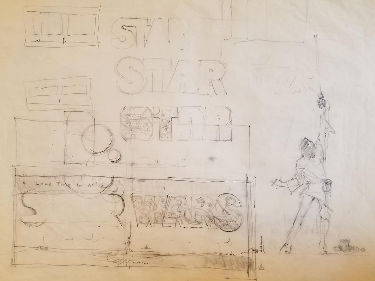 Star Wars 10th Anniversary Poster Typography Layout by John Alvin, Image 1.