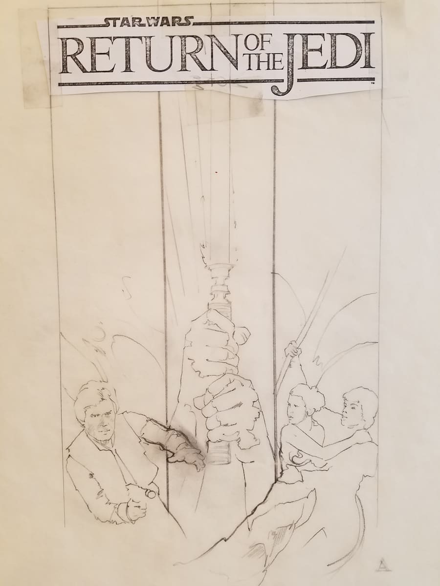 Star Wars Return of the Jedi Poster Concept Layout by John Alvin, Image 1.