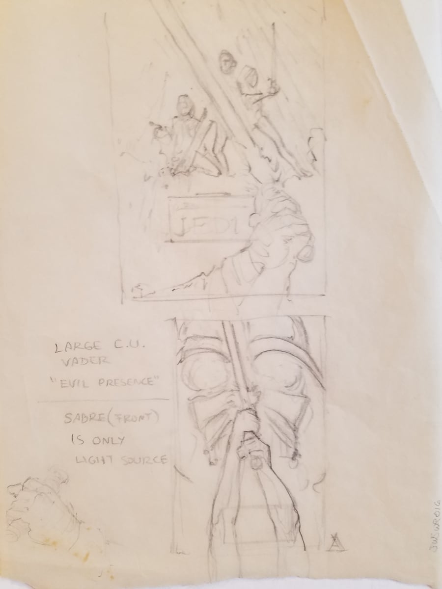Star Wars Revenge of the Jedi Poster Rough Concept by John Alvin, Image 1.