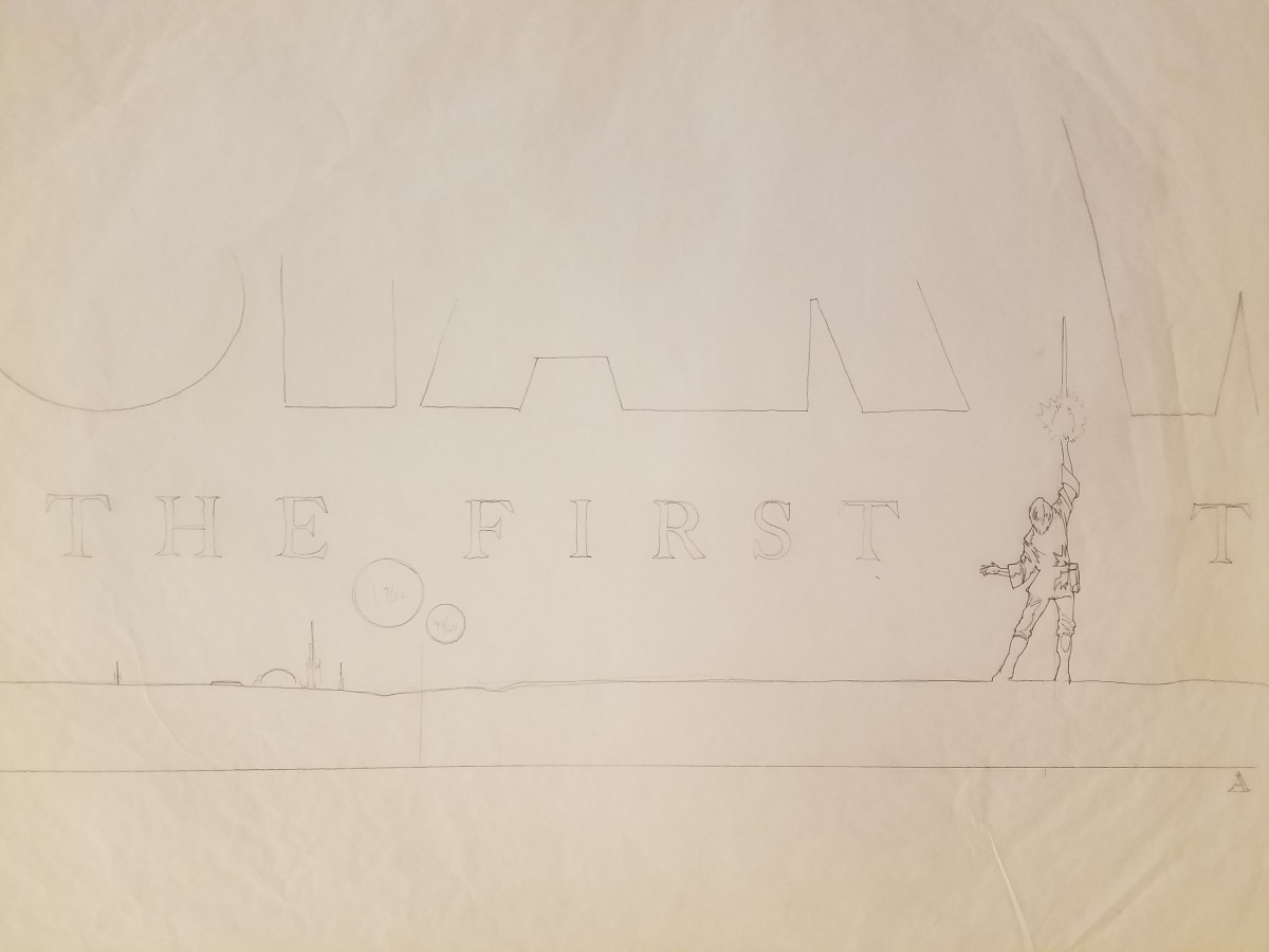 Star Wars 10th Anniversary Poster "T" Hand Lettered Typography Concept by John Alvin 