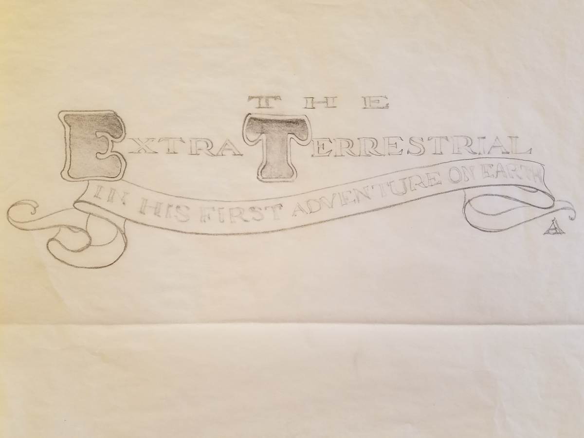 E.T. the Extra-Terrestrial Logo Concept Art by John Alvin, Image 1.