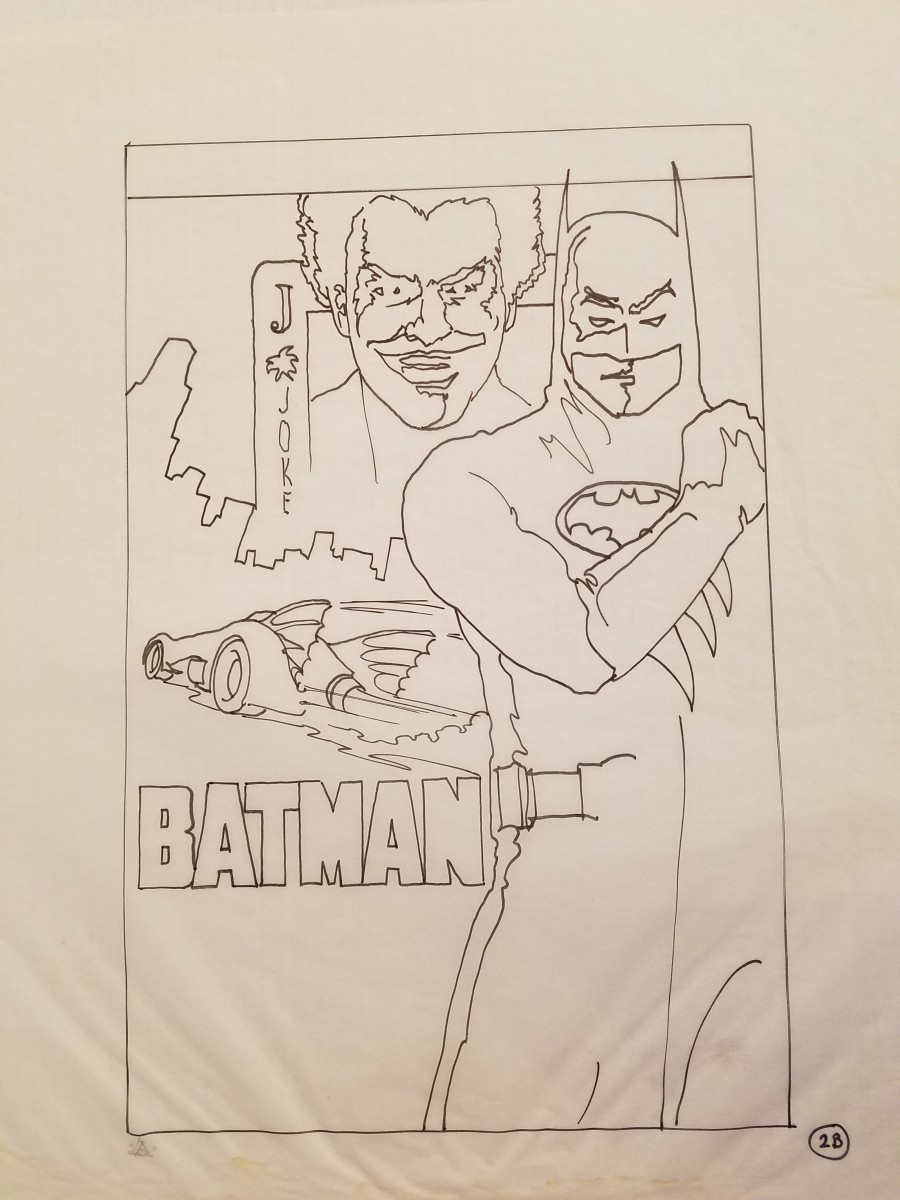 Batman Poster Concept Close to Final Layout by John Alvin 