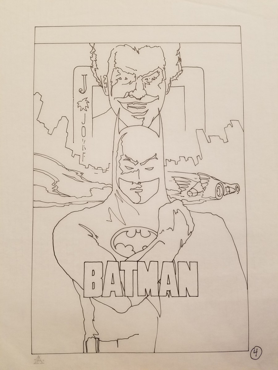 Batman Poster Concept in Pen "4" by John Alvin 