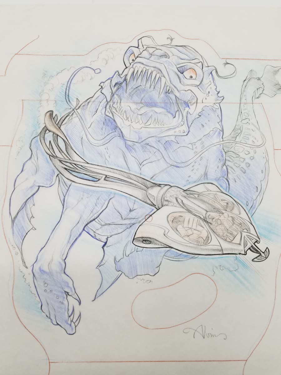 Star Wars Concept Art for Hasbro Board Game Opee Sea Killer by John Alvin, Image 1.