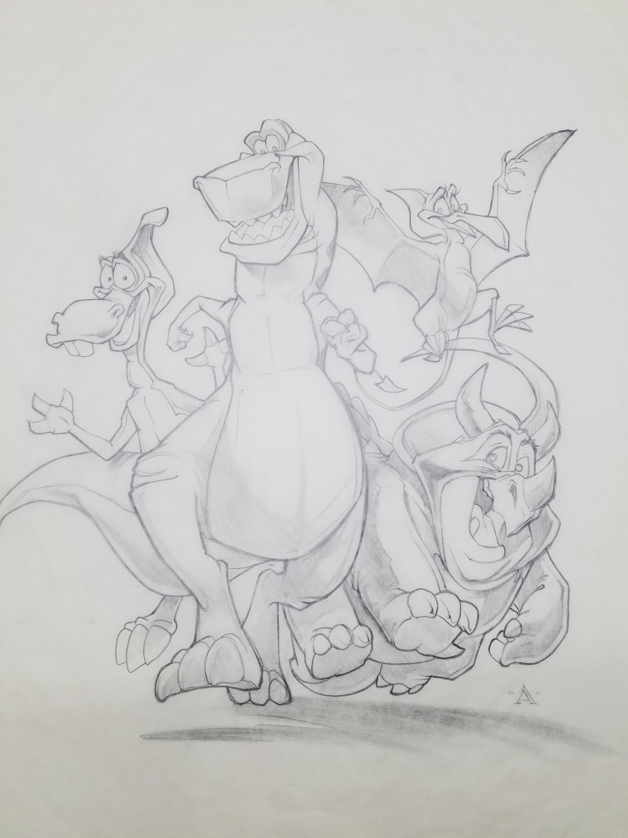 We're Back! A Dinosaur's Story Poster Concept Used for Key Art by John Alvin, Image 1.