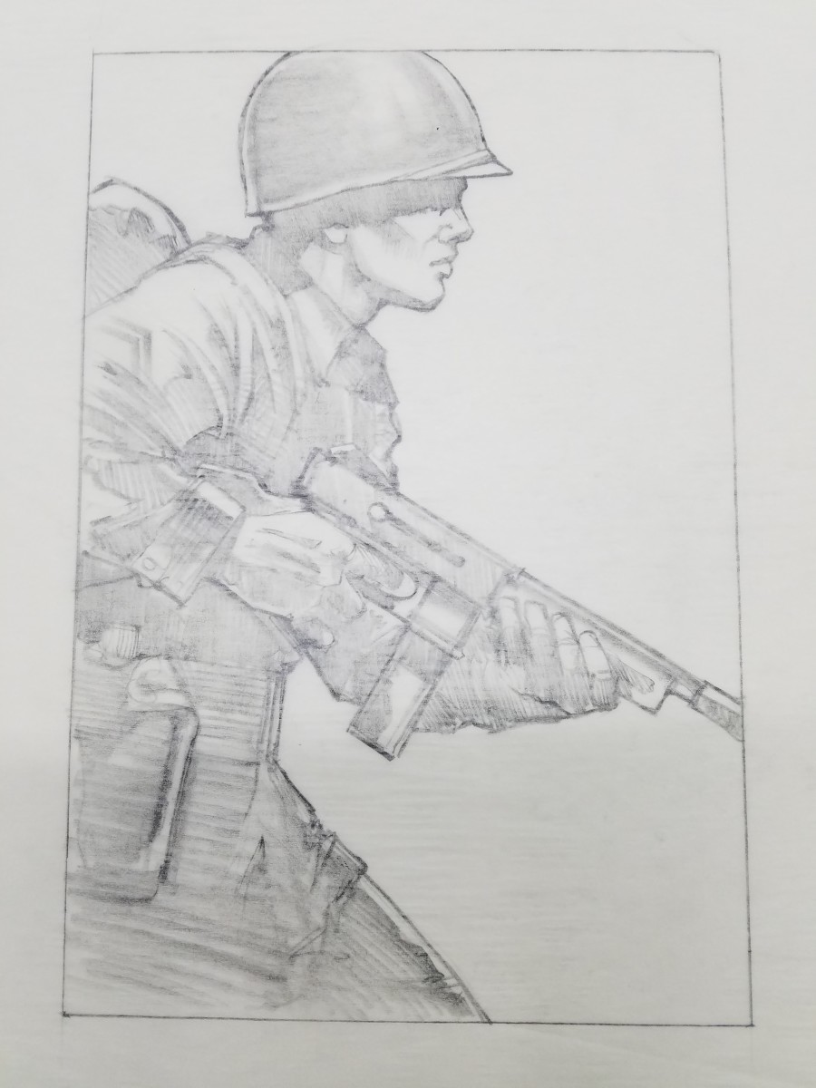 Band of Brothers Concept Art, Rifle Right by John Alvin 