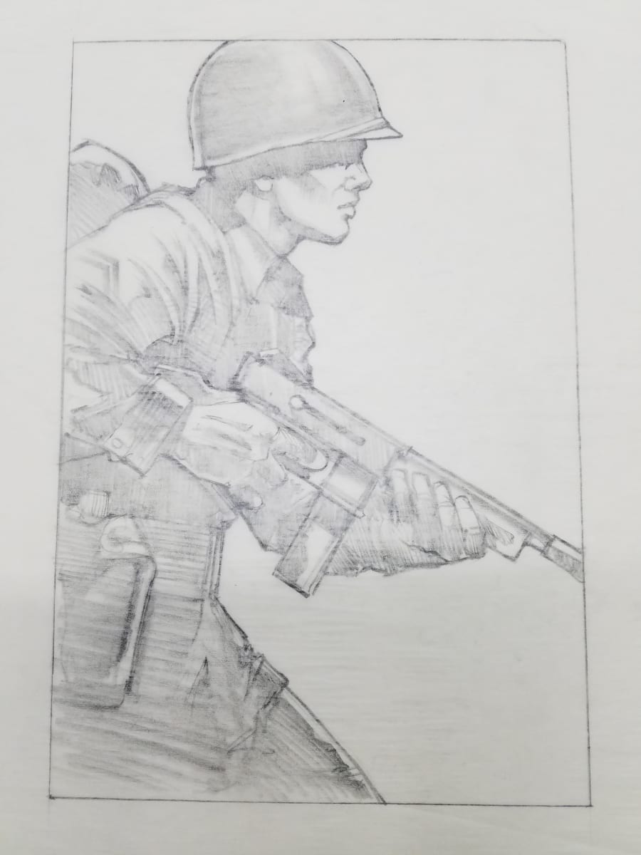 Band of Brothers Concept Art, Rifle Right by John Alvin, Image 1.