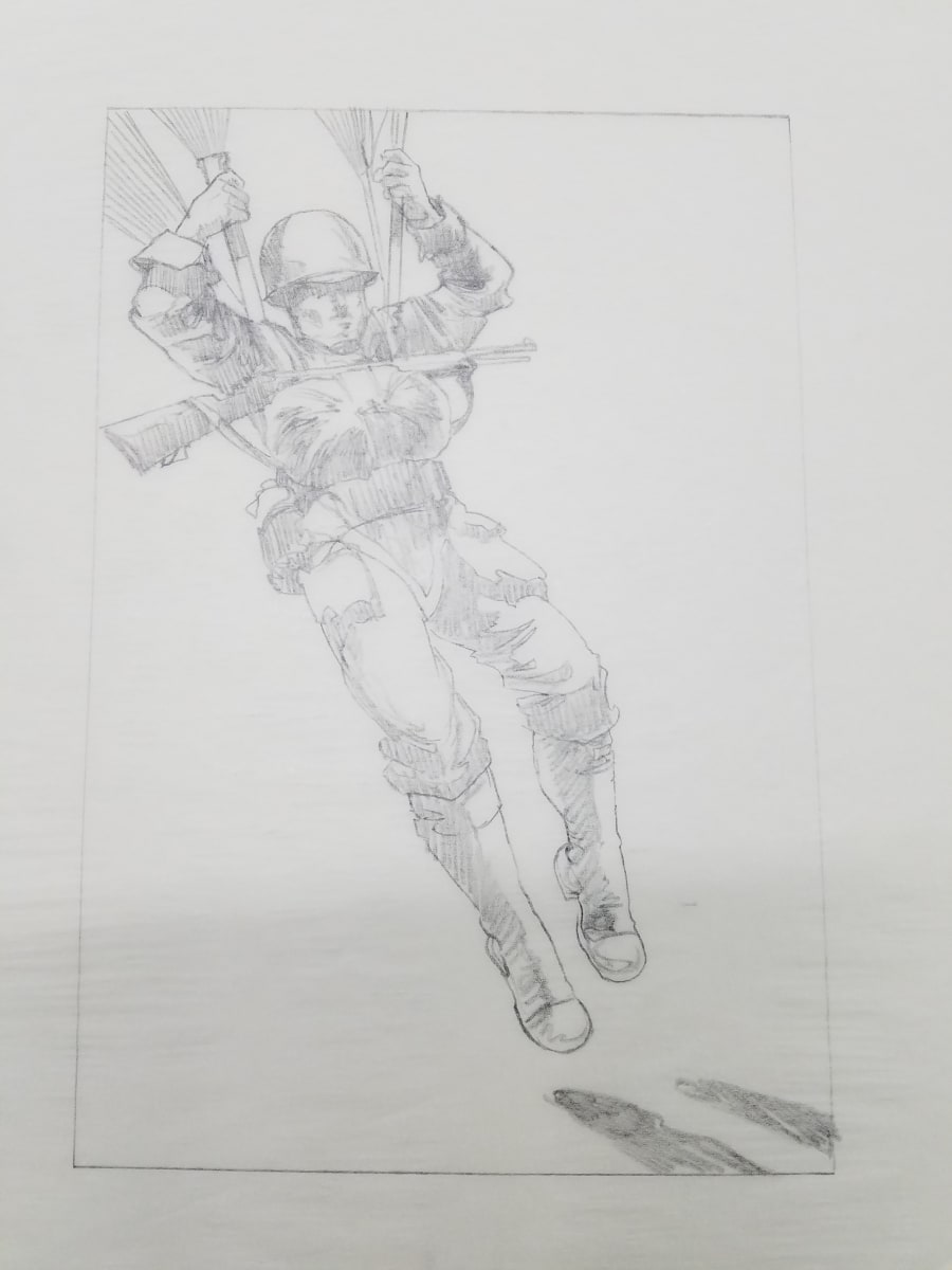 Band of Brothers Concept Art, Parachuting Rt by John Alvin, Image 1.